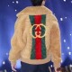 [홍콩명품.Gucci] 구찌 25SS 로고 퍼 카라 자켓 (카라멜), BM22831, TOM, 레플리카의류,미러급사이트