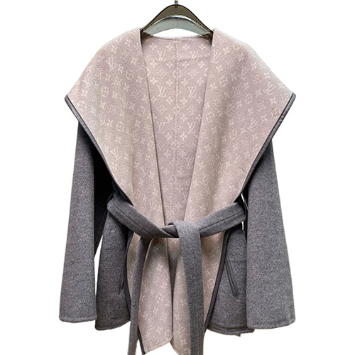 [홍콩명품.LOUIS VUITTON] 루이비통 25SS 로고 여성 모노그램 캐시미어 쇼트 코트 자켓 (그레이), BM22866, TOM, 레플리카의류,미러급사이트