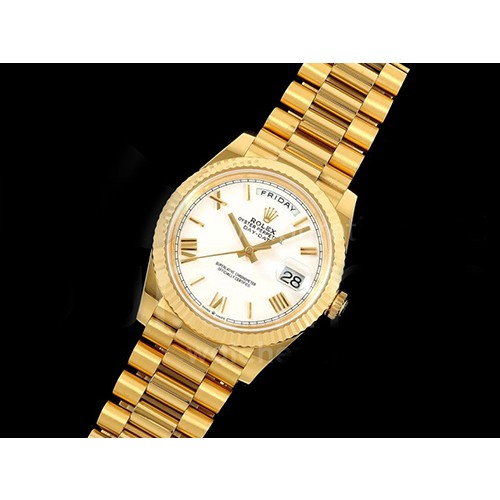 [홍콩명품시계.ROLEX] 로렉스 롤렉스 데이데이트 40mm 옐로우골드 화이트 다이얼
