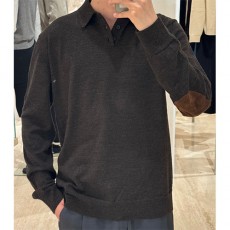 [홍콩명품.Maison Margiela] 메종마르지엘라 25SS 로고 카라 니트 스웨터, BM22983, KB, 레플리카의류,미러급사이트