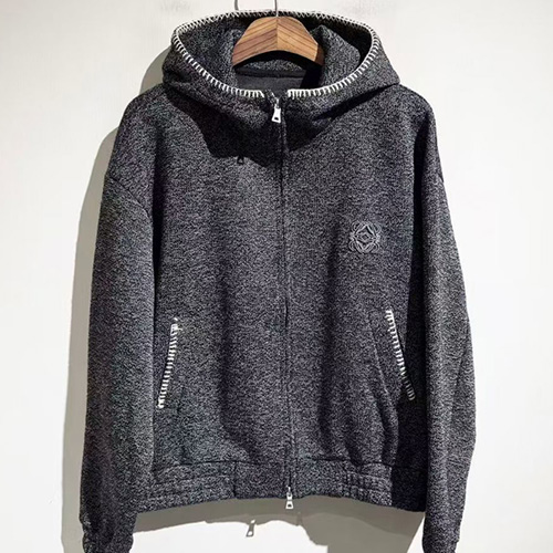 [홍콩명품.LOEWE] 로에베 25SS 로고 울 후드 집업 자켓 (블랙), BM23020, X2, 레플리카의류,미러급사이트