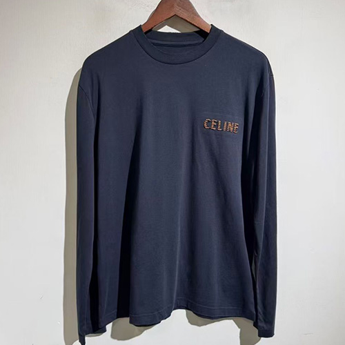 [홍콩명품.CELINE] 셀린느 25SS 로고 자수 긴팔 티셔츠 (3컬러), BM23023, X2, 레플리카의류,미러급사이트