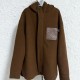 [홍콩명품.LOEWE] 로에베 25SS 로고 여성 후드 코트 자켓 (브라운), BM23046, X2, 레플리카의류,미러급사이트