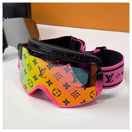 [홍콩명품.LOUIS VUITTON] 루이비통 25SS 로고 스노보드고글 스키고글 (핑크-노랑), SG769, JX, 홍콩명품쇼핑몰,무브타임,사이트,쇼핑몰,해외직구,구매대행