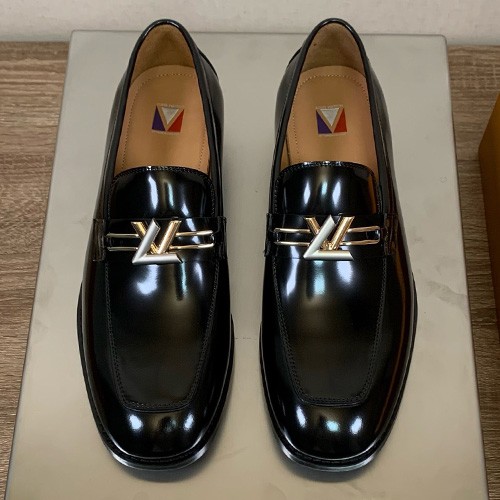 [홍콩명품.LOUIS VUITTON] 루이비통 25SS 로고 레더 가죽 정장 구두 (블랙), SE5781, S2, 명품스니커즈,운동화,구두,로퍼,하이탑,신발