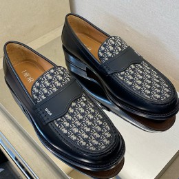 [홍콩명품,Christian Dior] 디올 25SS 로고 오블리크 레더 가죽 로퍼 구두 (2컬러), SE5794, S2, 명품스니커즈,운동화,구두,로퍼,하이탑,신발