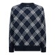 [홍콩명품.Burberry] 버버리 25SS 로고 체크패턴 니트 스웨터 (네이비), BM23155, JL, 레플리카의류,미러급사이트