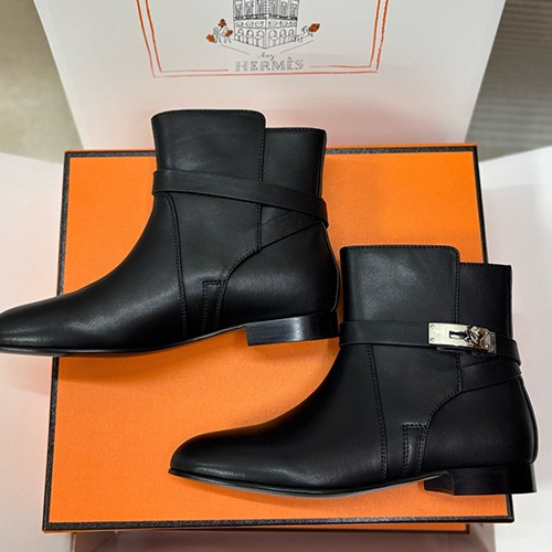 [홍콩명품.Hermes] 에르메스 25SS 로고 여성 KELLY 레더 가죽 구두 부츠 (블랙-은장), SE5810, 명품스니커즈,운동화,구두,로퍼,하이탑,신발