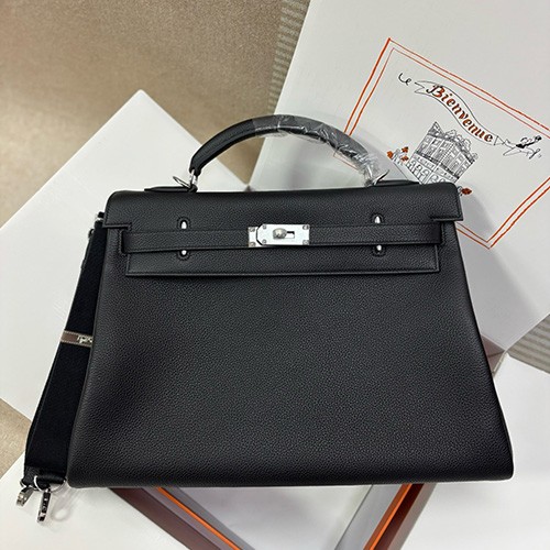 [홍콩명품.Hermes] 에르메스 25SS 로고 KELLY 42 토트백 핸드백 (블랙-은장), BGM5273, 홍콩명품가방,명품쇼핑몰,크로스백,핸드백,구매대행