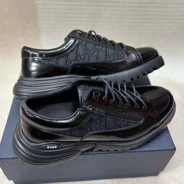 [홍콩명품,Christian Dior] 디올 25SS 로고 오블리크 레더 가죽 운동화 (블랙), SE5823, 명품스니커즈,운동화,구두,로퍼,하이탑,신발