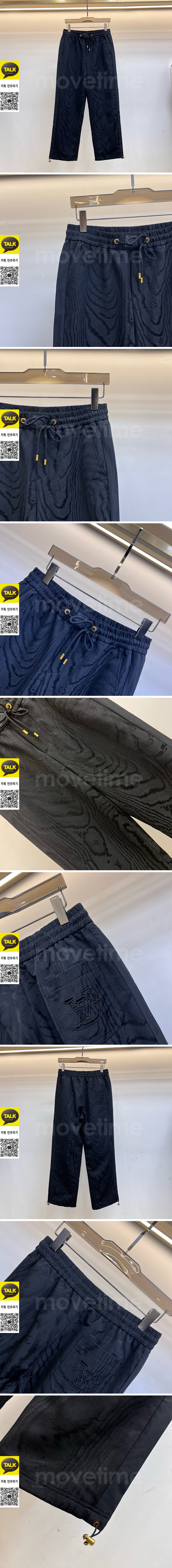 [홍콩명품.LOUIS VUITTON] 루이비통 25SS 로고 패턴 오버핏 조거 팬츠 바지 (블랙), BM23200, KSM, 레플리카의류,미러급사이트