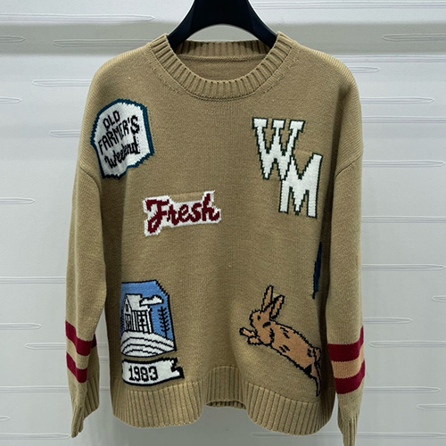 [홍콩명품. MAXMARA] 막스마라 25SS 로고 여성 니트 스웨터 (카라멜), BM23251, TBG, 레플리카의류,미러급사이트