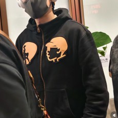 [홍콩명품.LOUIS VUITTON] 루이비통 25SS 로고 후드 집업 자켓 1AIMQG (블랙), BM23304, YS, 레플리카의류,미러급사이트