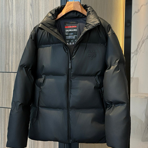 [홍콩명품,PRADA] 프라다 25SS 로고 다운 패딩 자켓 (블랙), BM23390, G5, 레플리카의류,미러급사이트