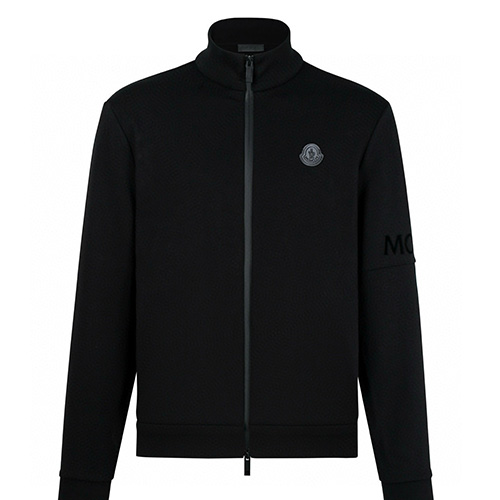 [홍콩명품.MONCLER] 몽클레어 25SS 로고 터틀넥 집업 자켓 (블랙), BM23399, JL, 레플리카의류,미러급사이트