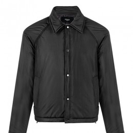 [홍콩명품,FENDI] 펜디 25SS 로고 나일론 솜패딩 카라 자켓 (블랙), BM23408, KK, 레플리카의류,미러급사이트