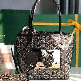 [홍콩명품,GOYARD] 고야드 25SS 로고 Anjou Mini 토트백 핸드백 (블랙), BGM5345, MD, 홍콩명품가방,명품쇼핑몰,크로스백,핸드백,구매대행