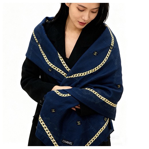 [홍콩명품.CHANEL] 샤넬 25SS 로고 패턴 135-135 실크캐시미어 스카프 머플러 (2컬러), ET3174, 홍콩명품의류,구매대행,온라인명품