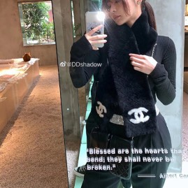 [홍콩명품.CHANEL] 샤넬 25SS 로고 퍼 스카프 머플러 (3컬러), ET3205, 홍콩명품의류,구매대행,온라인명품