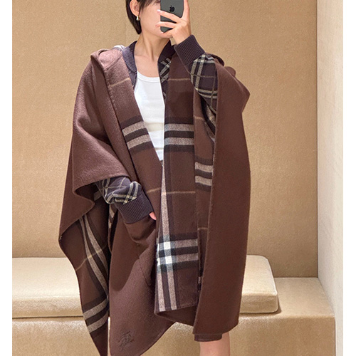 [홍콩명품.Burberry] 버버리 25SS 로고 체크패턴 리버서블 캐시미어 스카프 머플러 (브라운), ET3219, 홍콩명품의류,구매대행,온라인명품