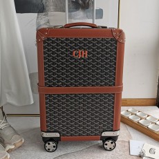[홍콩명품,GOYARD] 고야드 25SS 로고 레더 가죽 캐리어 (브라운), CR162, NNT, 명품레플리카, 캐리어, 여행가방 투어