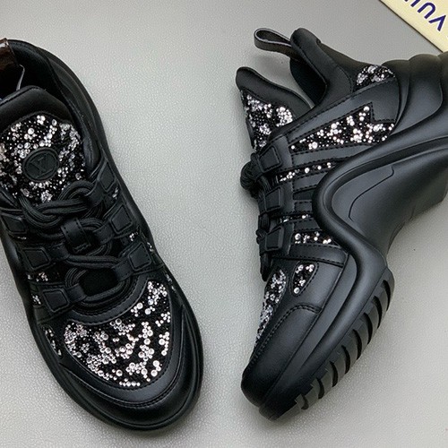 [홍콩명품.LOUIS VUITTON] 루이비통 25SS 로고 여성 아치라이트 스니커즈 운동화 (블랙), SE5843, PMD, 명품스니커즈,운동화,구두,로퍼,하이탑,신발