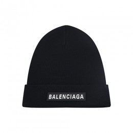 [홍콩명품.BALENCIAGA] 발렌시아가 25SS 로고 비니 모자 (블랙), CA0408, JL, 명품레플리카 모자 캡 남자여자