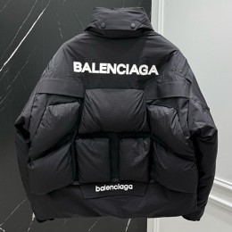 [홍콩명품.BALENCIAGA] 발렌시아가 25SS 로고 테이핑 다운 패딩 자켓 (블랙), BM23721, KSM, 레플리카의류,미러급사이트