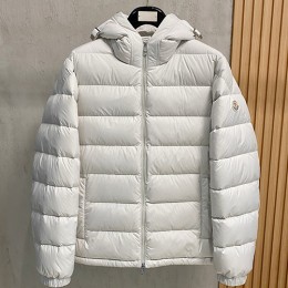 [홍콩명품.MONCLER] 몽클레어 25SS 로고 후드 구스다운 패딩 자켓 (화이트), BM23726, KSM, 레플리카의류,미러급사이트