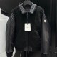 [홍콩명품.MONCLER] 몽클레어 25SS 로고 플리스 리버서블 구스다운 패딩 봄버 양면자켓 (블랙), BM23736, KSM, 레플리카의류,미러급사이트
