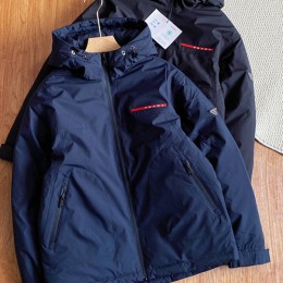 [홍콩명품,PRADA] 프라다 25SS 로고 구스다운 패딩 후드 파카 자켓 (2컬러), BM23778, HH, 레플리카의류,미러급사이트