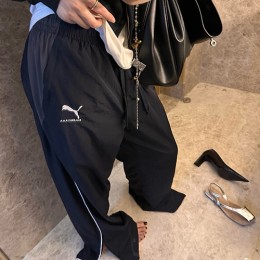[홍콩명품.BALENCIAGA] 발렌시아가 25SS 로고 PUMA 콜라보 조거 팬츠 바지 (블랙), BM23808, KK, 레플리카의류,미러급사이트