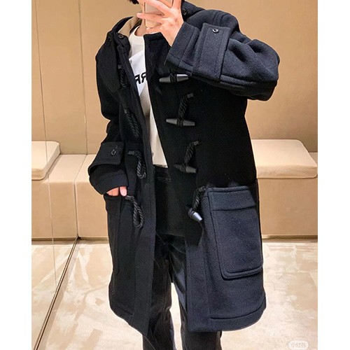[홍콩명품.Burberry] 버버리 25SS 로고 여성 후드 코트 자켓 (블랙), BM23835, PG, 레플리카의류,미러급사이트