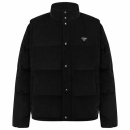 [홍콩명품,PRADA] 프라다 25SS 삼각로고 소매 탈부착 코드류이 골덴 다운 패딩 자켓 (2컬러), BM23862, JL, 레플리카의류,미러급사이트