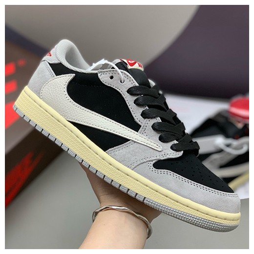 [홍콩명품.NIKE] 나이키 25SS 로고 남여 에어 조던 루이비통 모노그램 AJ1 로우탑 스니커즈 운동화 (블랙-그레이), SE5882, PMD, 명품스니커즈,운동화,구두,로퍼,하이탑,신발