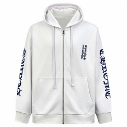 [홍콩명품.Chrome Hearts] 크롬하츠 25SS 로고 프린트 후드 집업 자켓 (화이트), BM23944, JL, 레플리카의류,미러급사이트