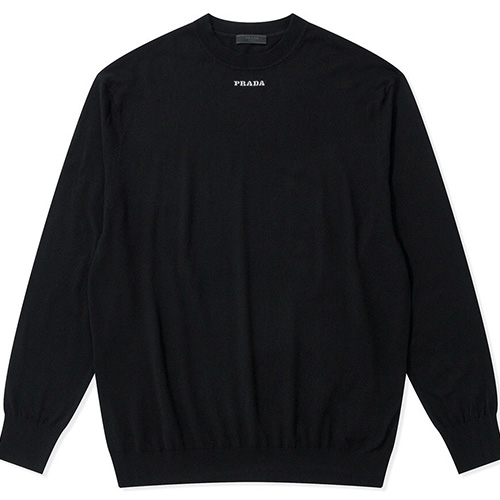 [홍콩명품,PRADA] 프라다 25SS 로고 니트 스웨터 (블랙), BM23968, G5, 레플리카의류,미러급사이트