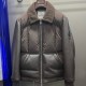 [홍콩명품.MONCLER] 몽클레어 25SS 로고 시어링 레더 가죽 다운 패딩 자켓 (2컬러), BM23976, KSM, 레플리카의류,미러급사이트