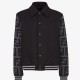 [홍콩명품,FENDI] 펜디 25SS 로고 FF패턴  카라 봄버 자켓 (블랙), BM24008, PG, 레플리카의류,미러급사이트