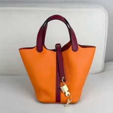 [홍콩명품.Hermes] 에르메스 25SS 로고 Picotin 18 토트백 핸드백 (오렌지-금장), BGM5378, BDA, 홍콩명품가방,명품쇼핑몰,크로스백,핸드백,구매대행