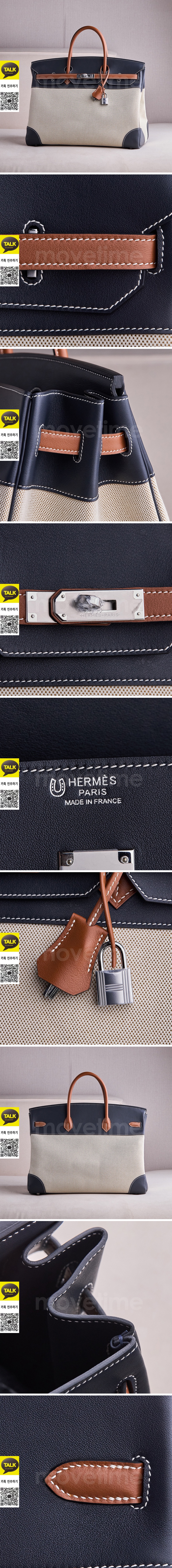 [홍콩명품.Hermes] 에르메스 25SS 로고 Birkin40 토트백 핸드백 (네이비-베이지-은장), BGM5385, BDA, 홍콩명품가방,명품쇼핑몰,크로스백,핸드백,구매대행