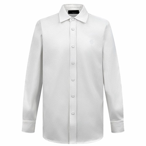 [홍콩명품.Gucci] 구찌 25SS 로고 자수 울 남방 셔츠 (화이트), BM24033, JL, 레플리카의류,미러급사이트
