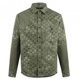 [가격문의][홍콩명품.LOUIS VUITTON] 루이비통 25SS 로고 모노그램 남방 셔츠 (카키), BM24034, JL, 레플리카의류,미러급사이트