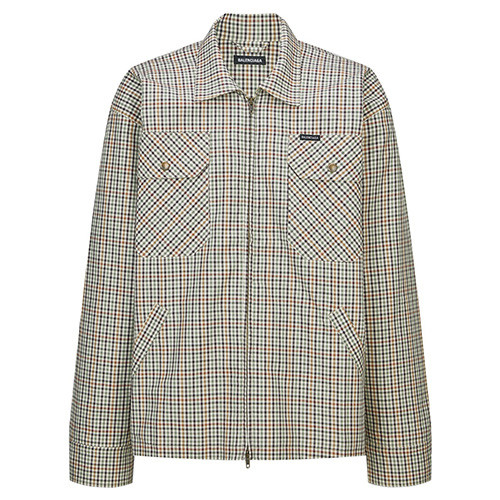 [가격문의][홍콩명품.BALENCIAGA] 발렌시아가 25SS 로고 체크패턴 집업 남방 셔츠, BM24035, JL, 레플리카의류,미러급사이트