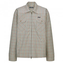 [가격문의][홍콩명품.BALENCIAGA] 발렌시아가 25SS 로고 체크패턴 집업 남방 셔츠, BM24035, JL, 레플리카의류,미러급사이트