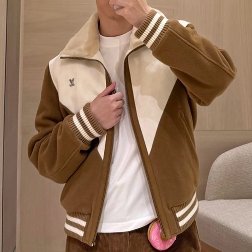 [홍콩명품.LOUIS VUITTON] 루이비통 25SS 로고 모노그램 시어링  봄버 자켓 1AJBCV, BM24039, KK, 레플리카의류,미러급사이트