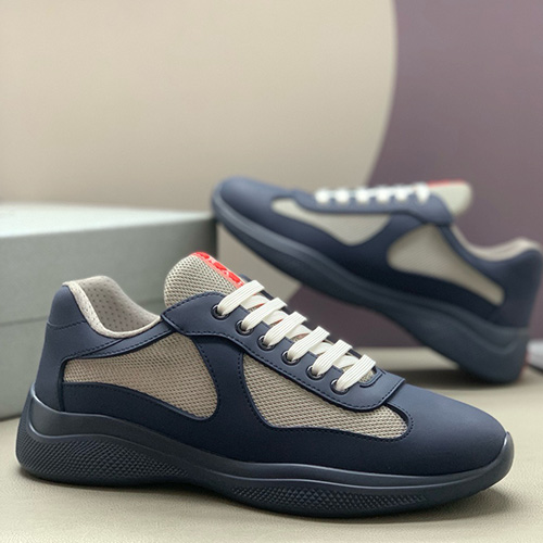 [홍콩명품,PRADA] 프라다 25SS 로고 레더 가죽 스니커즈 운동화 (네이비), SE5895, PMD, 명품스니커즈,운동화,구두,로퍼,하이탑,신발