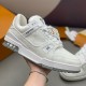 [홍콩명품.LOUIS VUITTON] 루이비통 25SS 로고 남여 모노그램 트레이너 스니커즈 운동화 (화이트), SE5907, PMD, 명품스니커즈,운동화,구두,로퍼,하이탑,신발