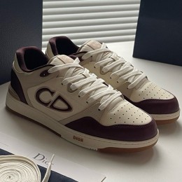 [홍콩명품,Christian Dior] 디올 25SS 로고 남여 B57 스니커즈 운동화 (브라운-베이지-아이보리), SE5944, S3, 명품스니커즈,운동화,구두,로퍼,하이탑,신발