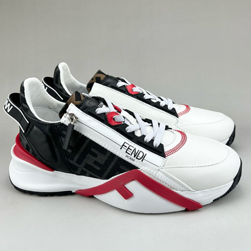 [홍콩명품,FENDI] 펜디 25SS 로고 FLOW 스니커즈 운동화 (화이트-블랙), SE5950, S3, 명품스니커즈,운동화,구두,로퍼,하이탑,신발